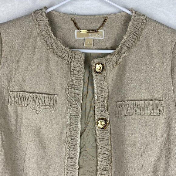 Michael Kors Jacket Womens Size 6 Lightweight Casual Pockets Ladies Short Jacket - Picture 4 of 12